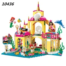 AIBOULLY 10436 Princess Undersea Palace Model Building Kits minis Blocks Bricks Girl font b Toy b