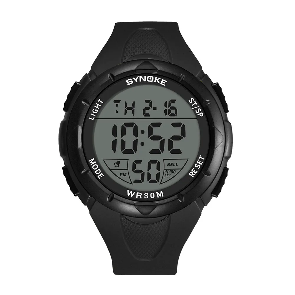 Reloj Digital Hombre мужские спортивные часы 30 м водонепроницаемый светодиодный цифровой двойной ход Мужские t военные электронные часы мужские Montre Homme - Цвет: Черный