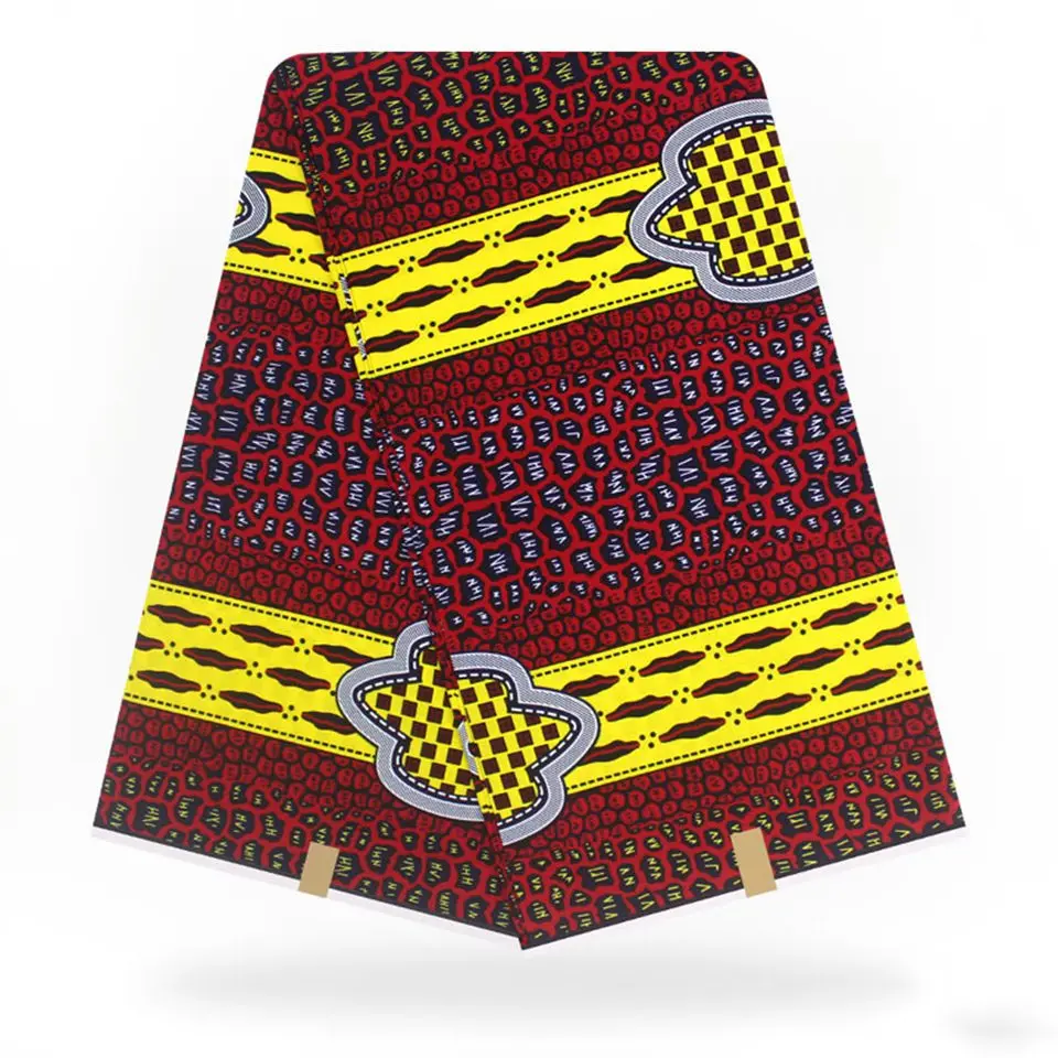 100% Cotton Red African Wax Fabric Blue wax prints fabric tissu java print fabrics YBGHL-348 | Дом и сад