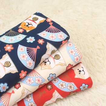 

bronzing printing fabrics dog fan fabric Cotton and linen telas patchwork Handmade DIY package