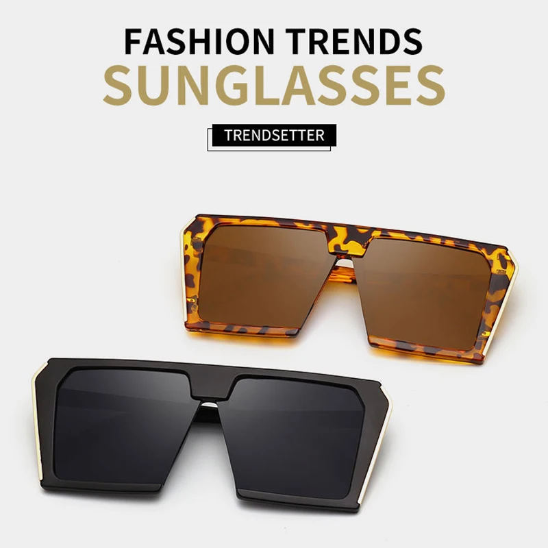 Модные Роскошные брендовые дизайнерские женские негабаритные Квадратные Солнцезащитные очки женские винтажные плоские большие рамки зеркальные солнцезащитные очки Oculos De Sol