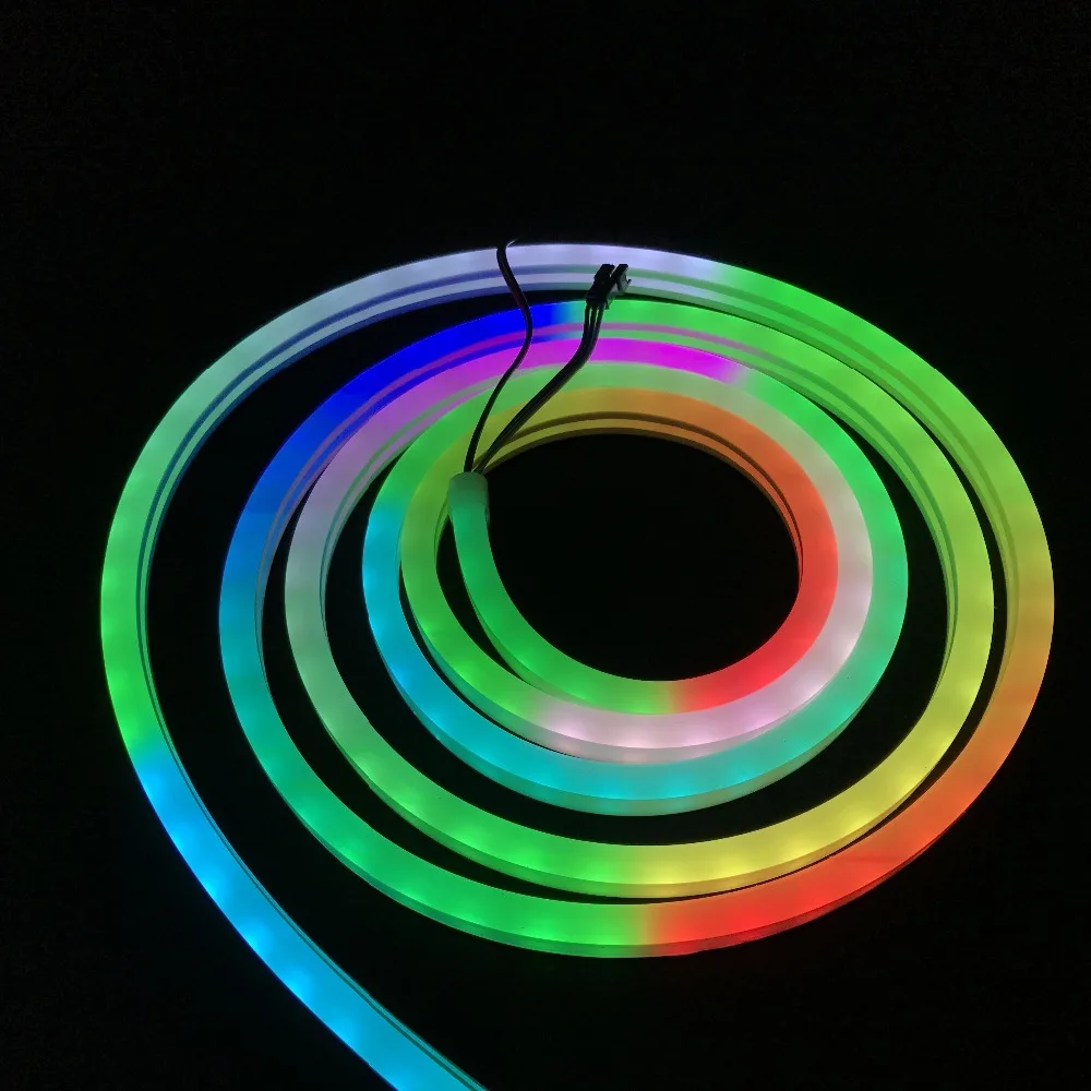 10 мм * 15 м/3 м DC5V светодиодная Неоновая Гибкая Пиксельная лампа RGB полноцветная 60