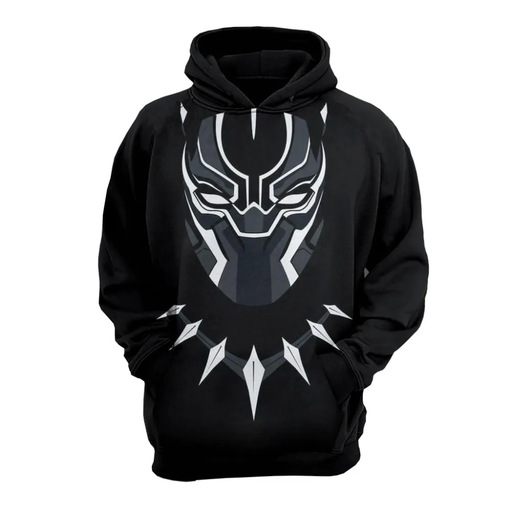 Avengers Endgame Black Panther Hoodie Sweatshirt Cosplay Costume Black Panther Jacket Coats Men and Women New