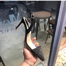 Free shipping fashion women sandals Casual Designer Black suede strass strappy slingback high heels sandals shoes 10cm 8cm 6 Free shipping fashion women sandals Casual Designer Black suede strass strappy slingback high heels sandals shoes 10cm 8cm 6