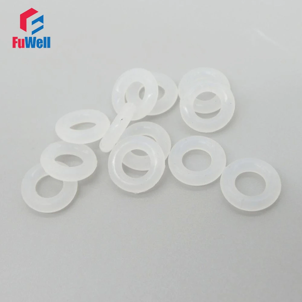 White Silicone Rubber O Rings 3mm Thick Food Grade 60-100mm OD Sealing Gasket