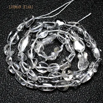 

Wholesale Irregular Gravel shape 5-8mm Natural Rock Crystal Clear Stone Beads For Jewelry Making DIY Bracelet Necklace 15''