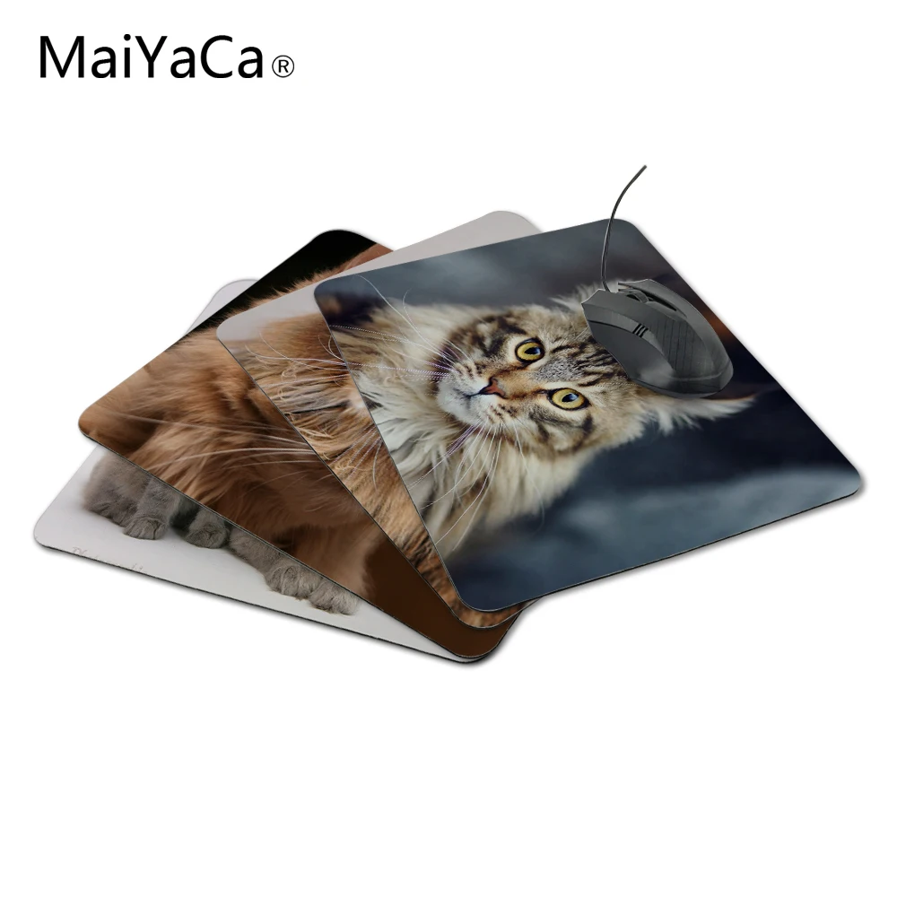 Лидер продаж, коврик для мыши MaiYaCa, мейн-кун, кот, 18*22 см и 25*29 см, удобные коврики для мыши