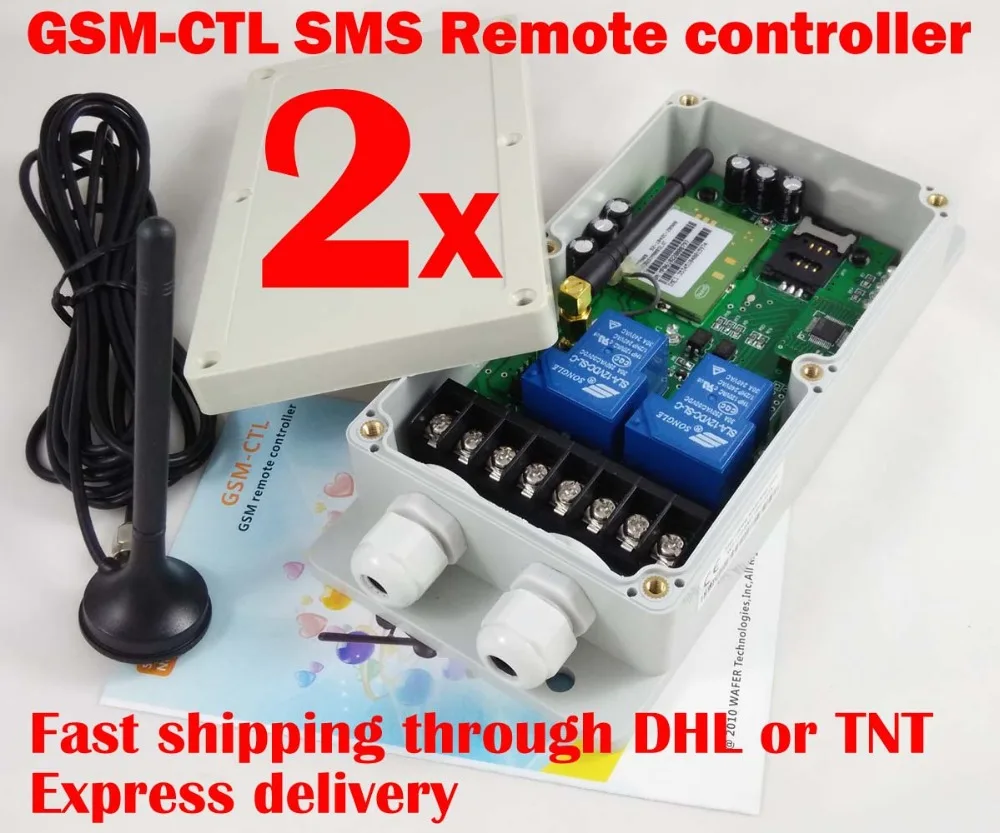 Бесплатная доставка GSM дистанционного управления окна (большой мощности) (Quad Band) (два релейных выхода)