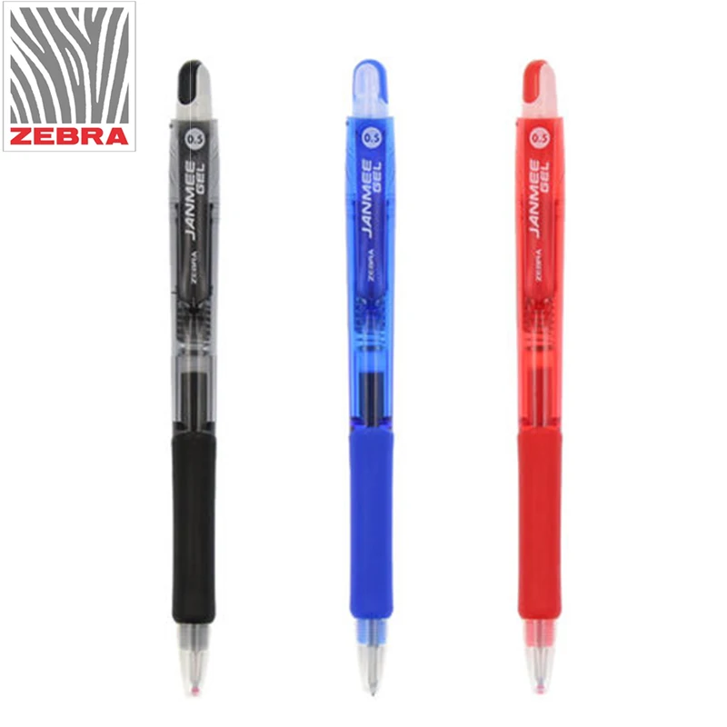 6 Pcs/Lot ZEBRA JJZ68 JANMEE 0.5mm Gel Pens 3 color ink Writing Office Supplies Stationeryin