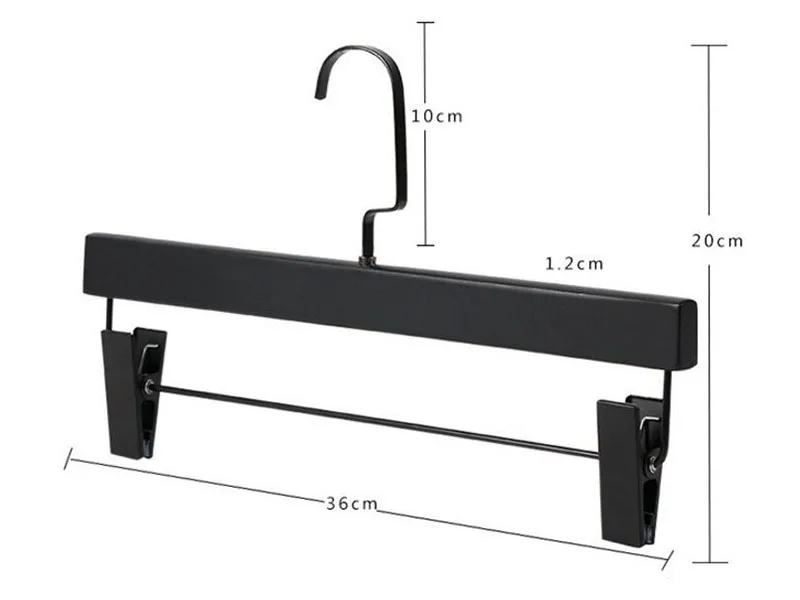 6 шт./лот, черная прочная деревянная вешалка с широкими плечиками, вешалка для костюма, толстая вешалка для куртки и штанов, юбки для дома и отеля