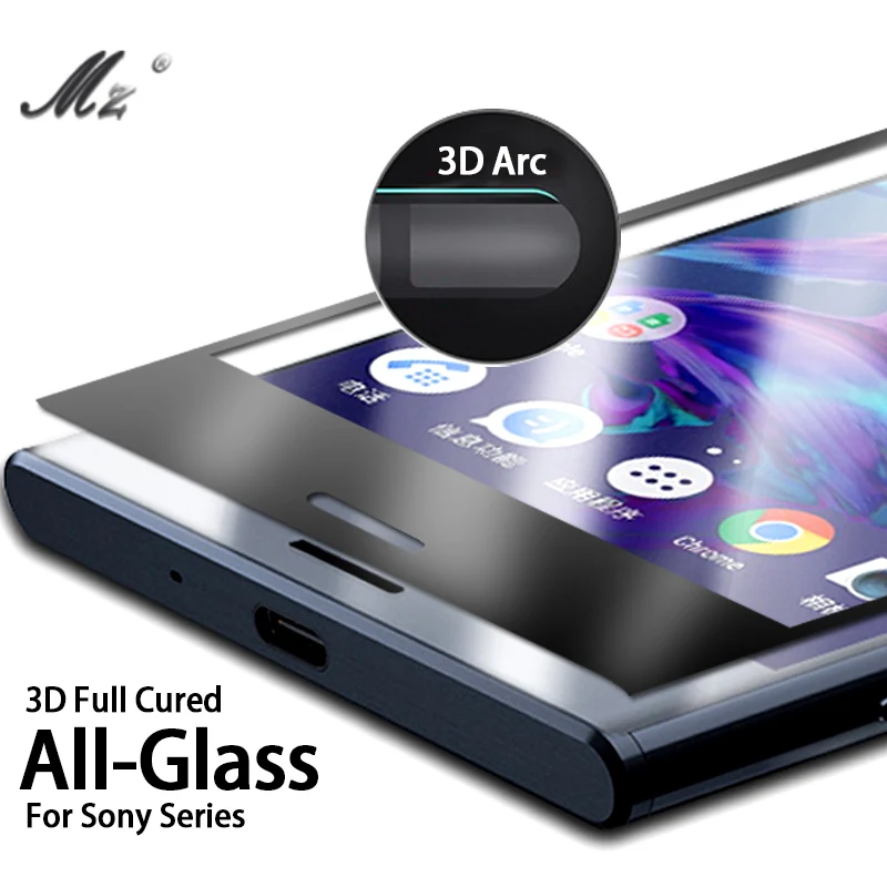 Закаленное 3d стекло с полным покрытием для Sony XA1 Plus XA2 Ultra XA 2 XZ Premium X Compact Z G3412 H4133