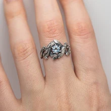 

Plant Regatta Leaf Vintage Female Finger Ring Cubic Zircon Women Rings Antique Jewelry Wedding Band Engagement Party DDR174