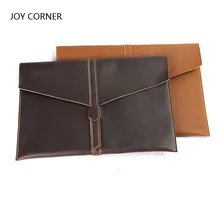 A4 Folder Big Capacity Document Leather File Folder For Papers Men Women Simple Solid Portfolio For