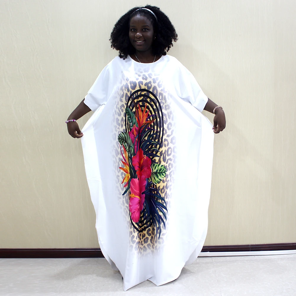 

Fashion African Dashiki Long Dresses For Women Short Sleeve Casual Print African Clothes