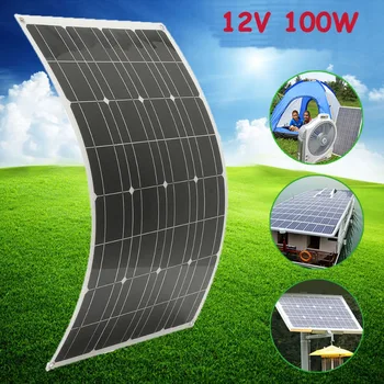 

solar panel 12V 100W 100watt 18V Semi-Flexible mono solar panel, panel solar for car and boat