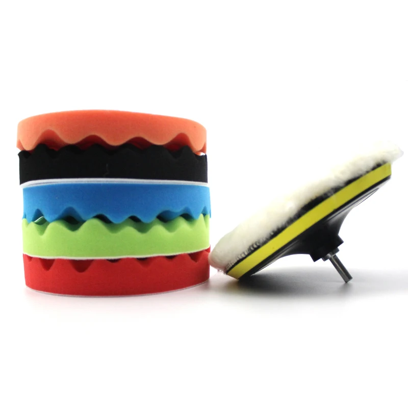 

7pcs 7inch car polishing pad set polishing buffer waxing buffing pad drill set kit car polishing sponge wheel kit