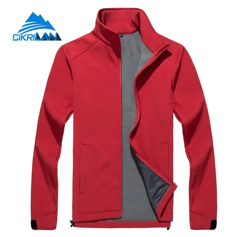 

New Mens Fleece Lined Softshell Water Resistant Windproof Coat Outdoor Sport Climbing Camping Hiking Jacket Men Golf Jackets