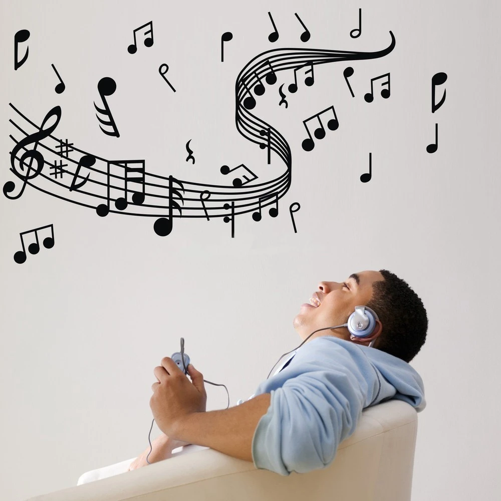 Music note wall stickers , vinyl wall stickers home decor music