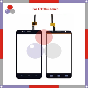 

10p[cs/lot High Quality For Alcatel One Touch Flash OT6042 OT 6042 6042D OT-6042D Touch Panel Glass Front Glass Lens Screen