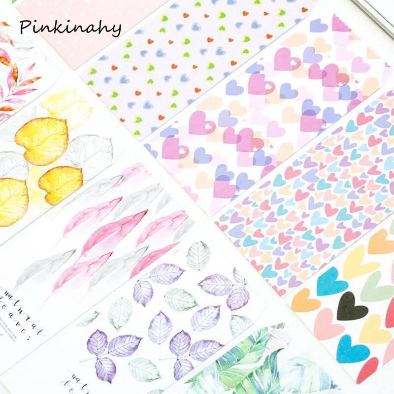 

19.5*8.8cm Kawaii Cute Cartoon Natural Plants and Colorful Heart Gift Envelope Horizontal Version Paper Envelope