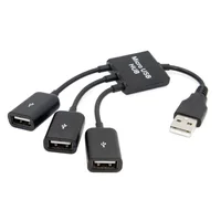 מחשב נייד USB 2.0 3 יציאות USB Hub בכבלים אוטובוס כוח עבור מחשב נייד Macbook Laptop & עכבר & דיסק פלאש (1)
