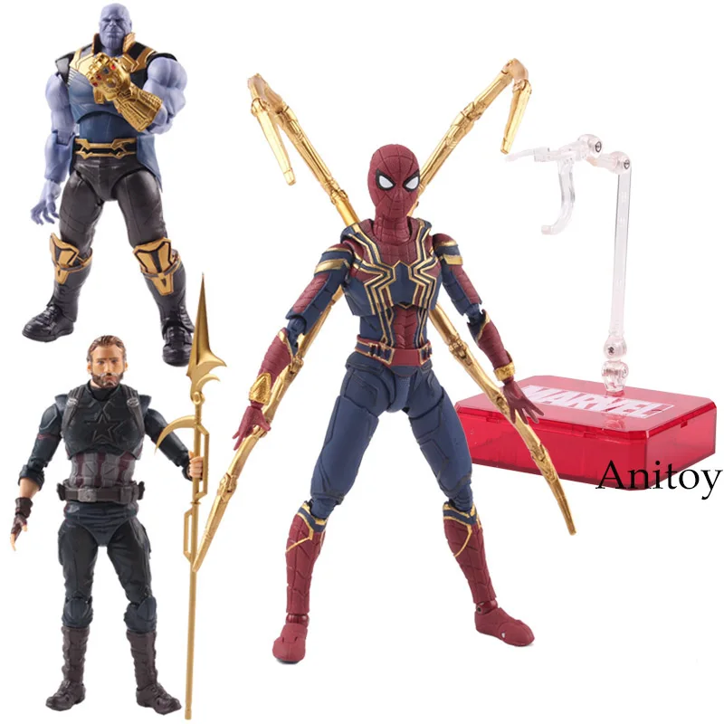 

SHF Avengers Infinity War Action Figure Thanos Spiderman Captain America Doctor Strange Figure PVC Marvel Toys Gifts