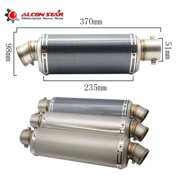 

Alconstar 440mm Length Universal Motorcycle Exhaust Muffler Pipe Yoshimura AK For KTM ATV Z750 Z800 Z1000 With DB Killer