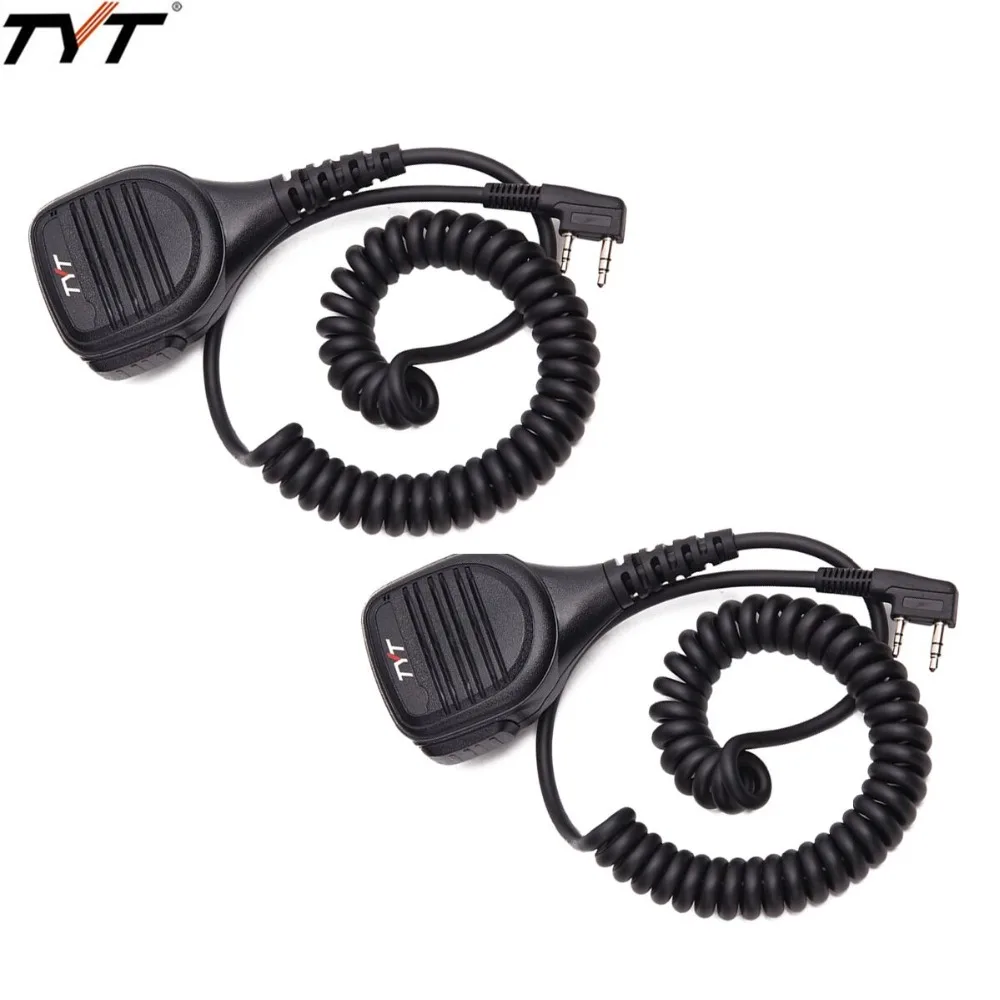 Водонепроницаемый ручной микрофон TYT IP54 2 шт. PTT MIC аксессуары для TH-UV8000D Baofeng UV-5R 888S