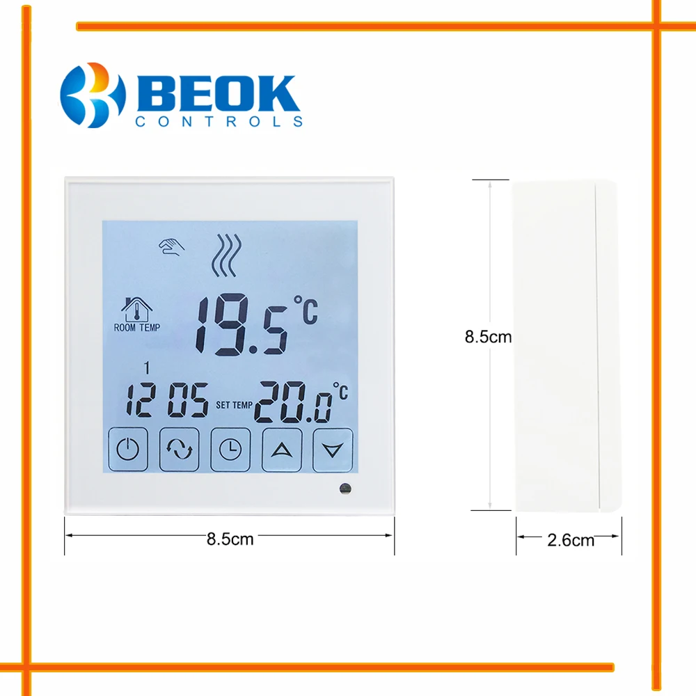 4 шт. BOT323 ЖК-дисплей 3A Еженедельный программируемый комнатный газовый котел нагревательный термостат для контроля температуры с белой подсветкой