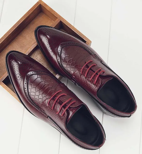 Buy DBTX Mens Dress Shoes Leather Pointed Toe Bullock Oxfords Formal Nice Shoe