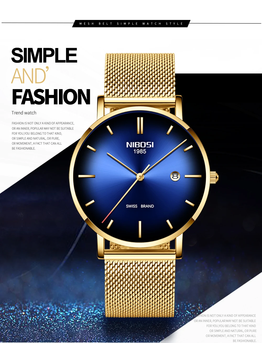 NIBOSI Men And Women Watches Top Brand Luxury Unisex Watch Waterproof Classic Simple Quartz Wrist Watch Erkek Kol Saati Relogios (8)