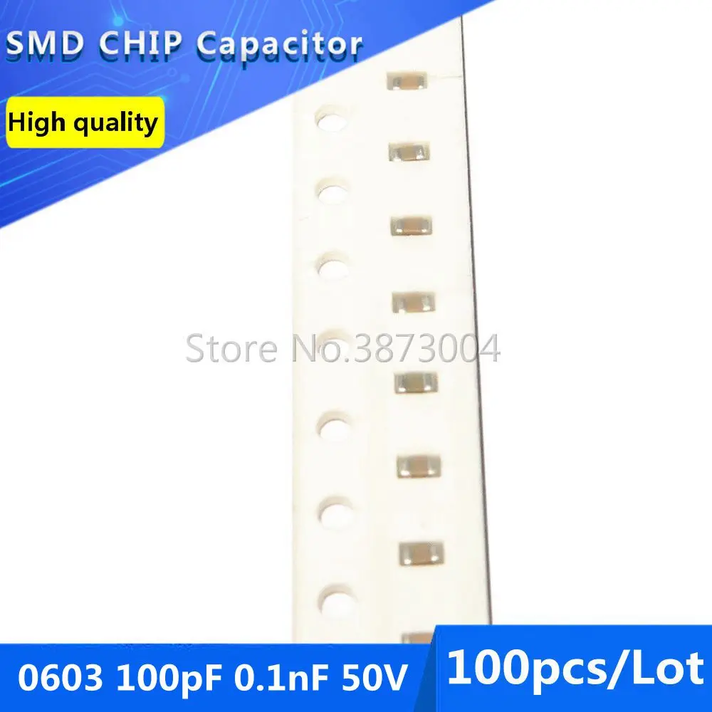 

100 шт. 0603 5% ПФ нФ 50 в C0G/NPO SMD чип конденсатор