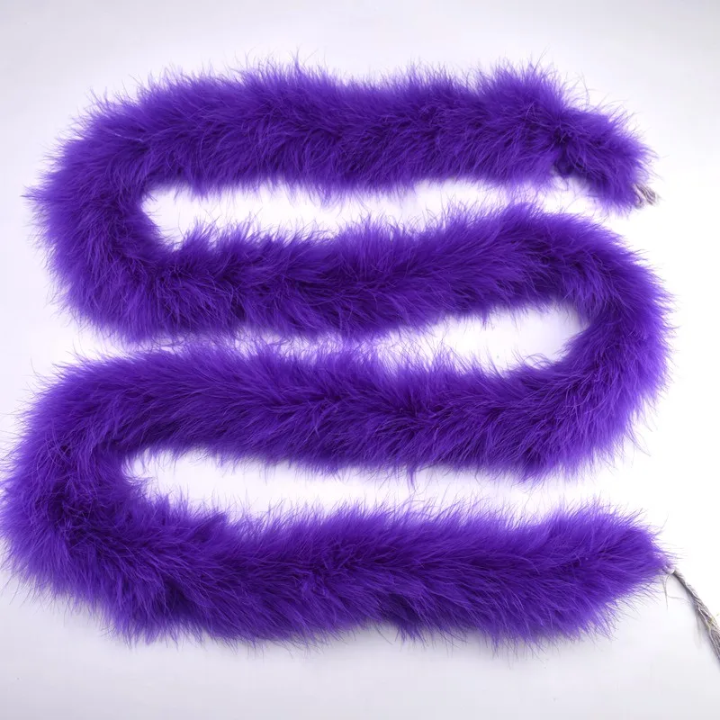 2 м/лот пушистые перья марабу боа для одежды около 50 г цветные вечерние перья для рукоделия, карнавала, Рождества - Цвет: purple