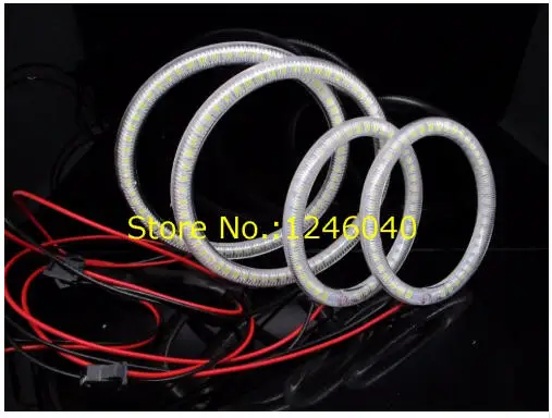 4 шт. SMD3528 LED Ангельские Глазки halo Кольца для автомобиля мотоцикла размер