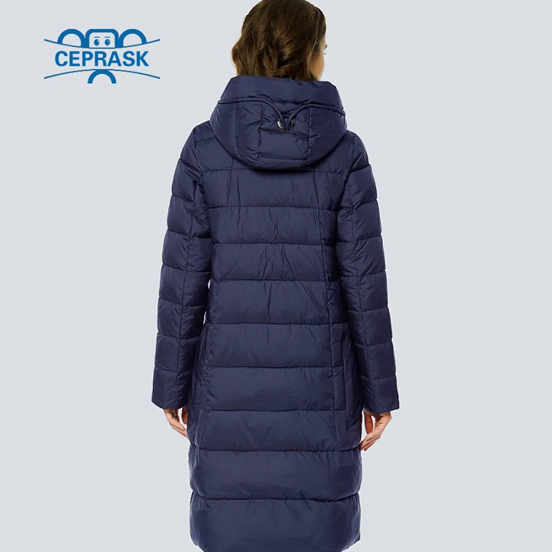 CEPRASK 2018 High Quality Winter Jacket Parkas Women Plus Size Long Fashionable Women's Winter Coat Hooded Warm Down Jackets
