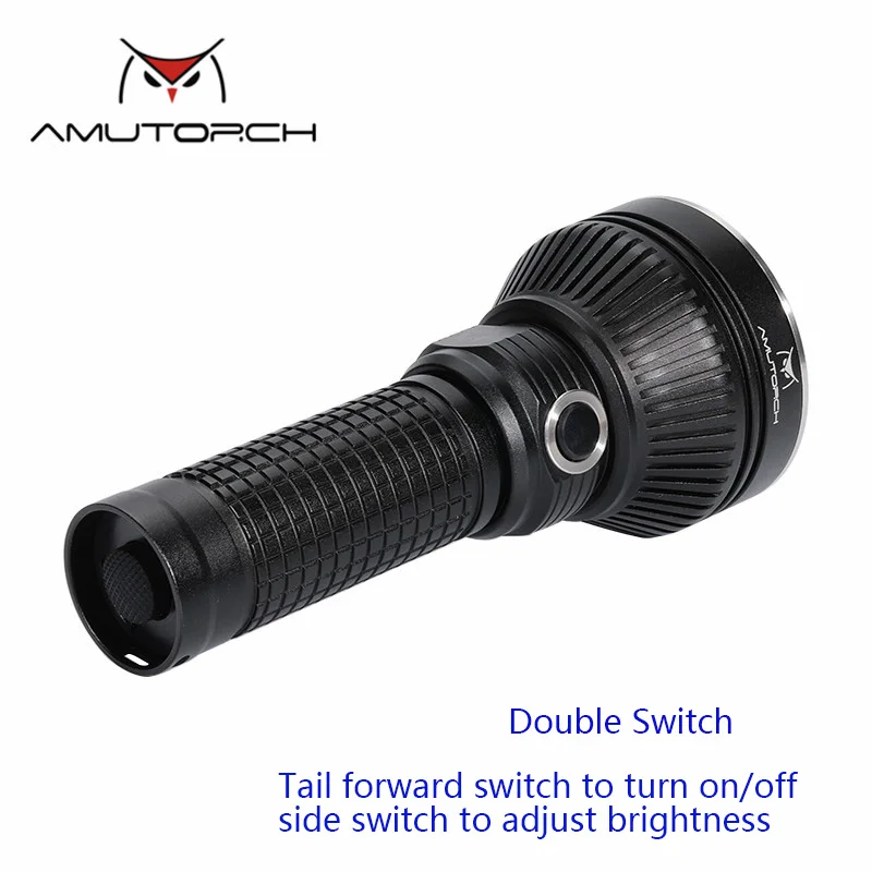 AMUTORCH JM26 CREE XPL HI/HD/SST40 мощный светодиодный фонарь с двойным переключателем тактический фонарь 1*26650