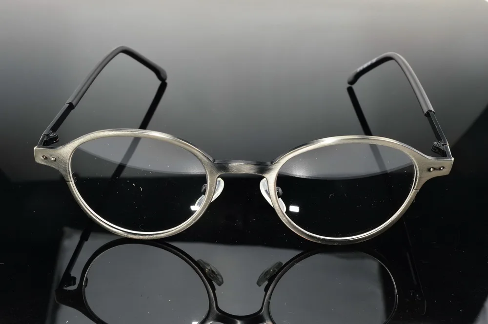 

Gun Round Baroque Palace Style Designer Frame Full-rim Optical Custom Made Prescription Reading Glasses Photochromic +1to+6