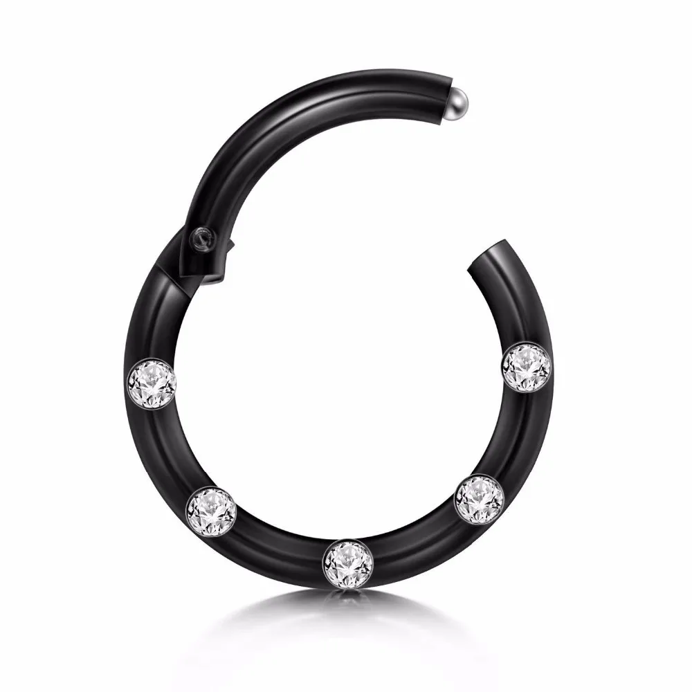 1 шт. 16 г 1,2x8 мм шарнирное кликер бесшовное кольцо для пирсинга носа кольцо для губ кольцо для ушей кольцо для носа ноздри кольцо для пирсинга тела ювелирные изделия