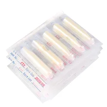 BEAUTY7 100pcs 5DT Plastic White Disposable Sterile Tattoo Tips Nozzles Tube Needles Nozzle Tips Tattoo Machine