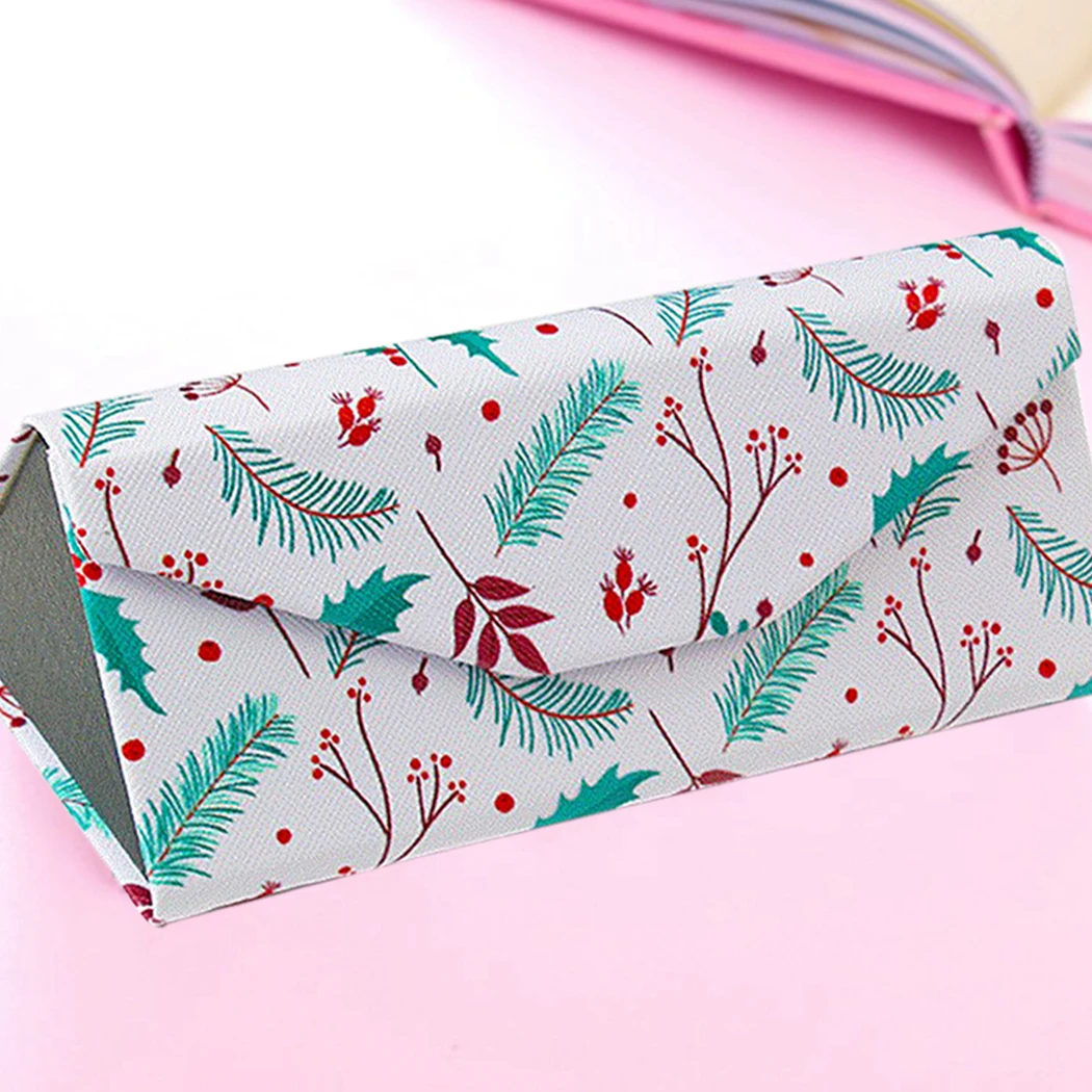 

Foldable Glasses Case Sunglasses Box Simple Fresh Portable Animal Plant Printing Glasses Box For Men Women Students