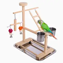 Parrot Playstand Perch Bird стойка для приставки Маленькие Птицы игровой, для тренировок Cockatiel игровая площадка платформа висячий колокольчик качели лестницы игрушки