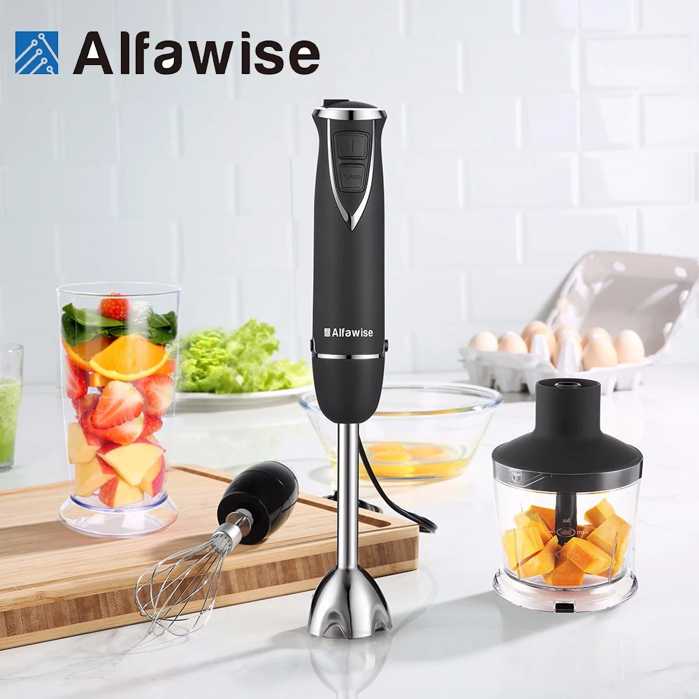 Alfawise Hand Blender Stick Powerful Immersion Portable Blender Set 6
