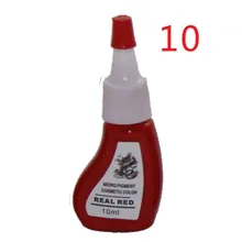 5 шт. настоящие красные цвета Перманентный Макияж Микро Пигмент полные косметические чернила для татуировки набор для губ 10 мл