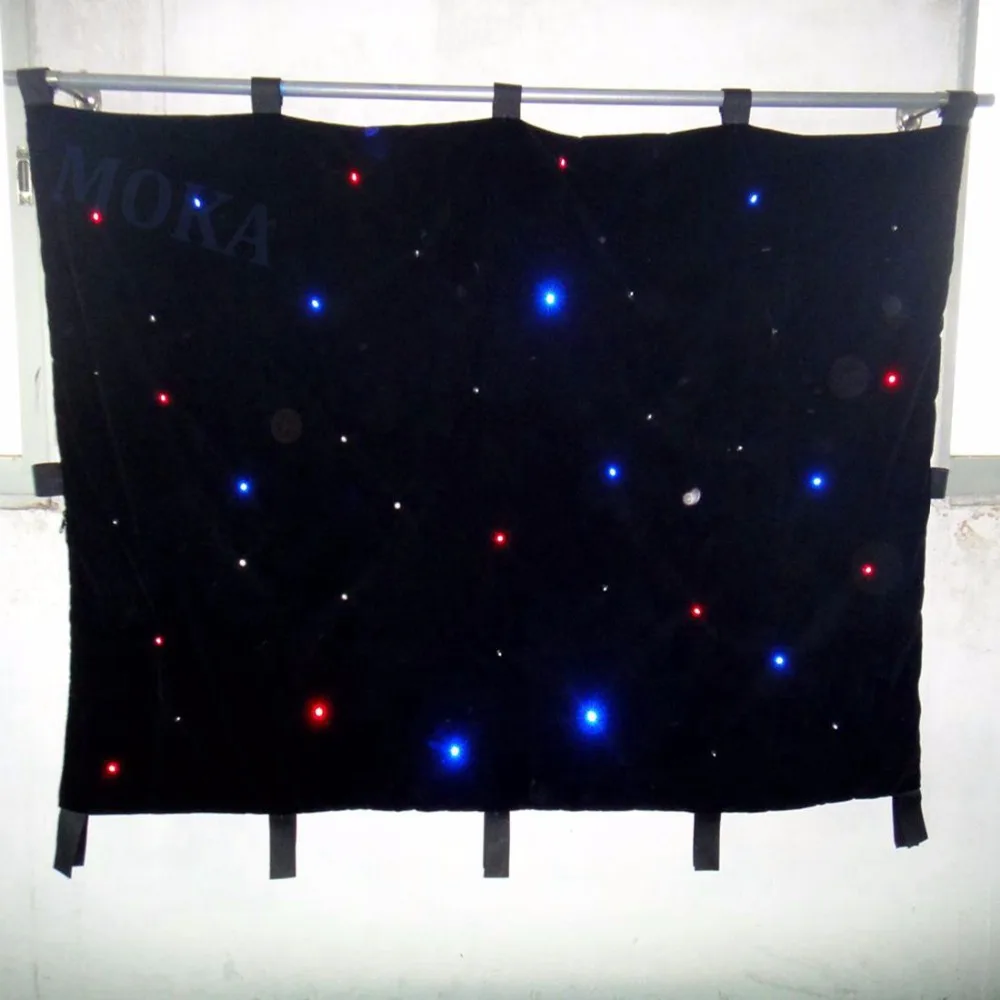 3 м * 4 гибкий светодиодный Звезда ткань RGB сценический фон 240 шт. юбка диджея для