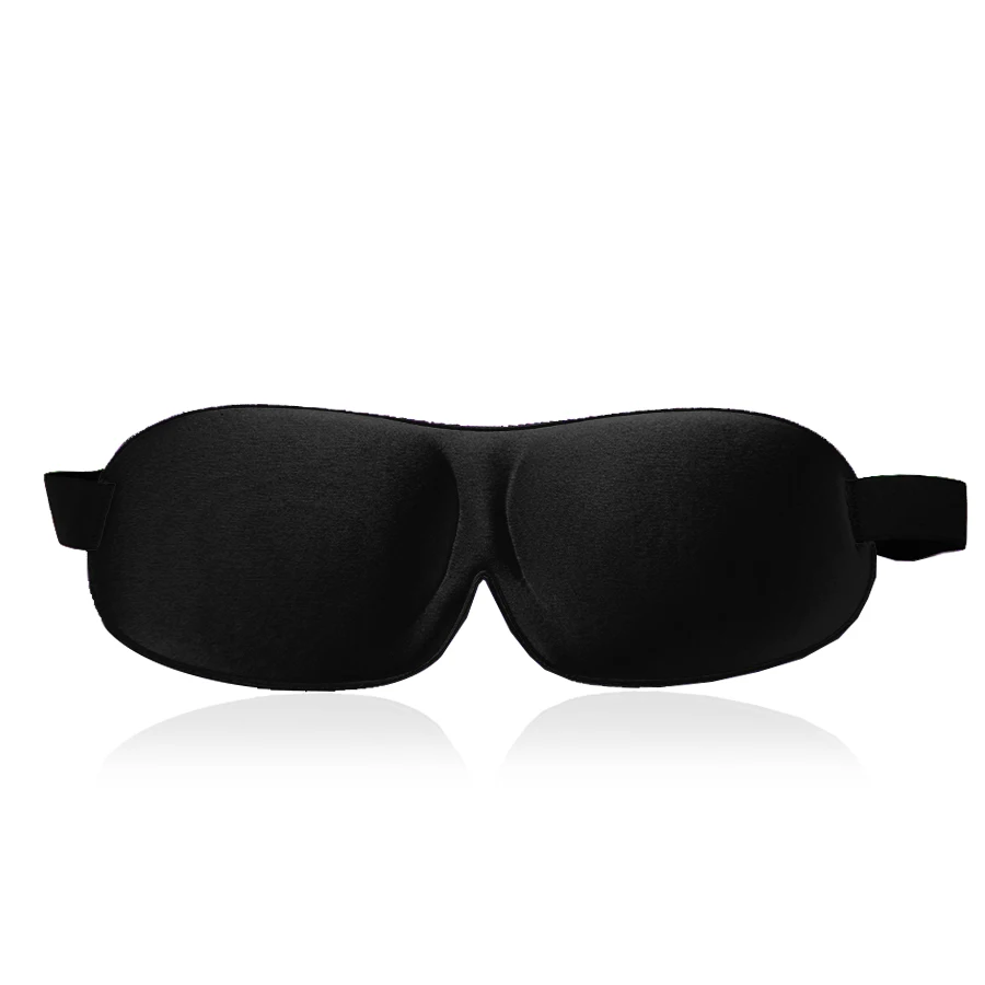2019New 3D маска для сна для отдыха в путешествиях маска на глаза для сна легкий вес мягкие компрессы, патчи для век для мужчин и женщин - Цвет: Black color