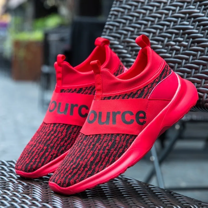 Мужская прогулочная обувь; очень удобная дышащая Спортивная уличная спортивная обувь; большие размеры 39-47; мужские кроссовки - Цвет: X667 Red