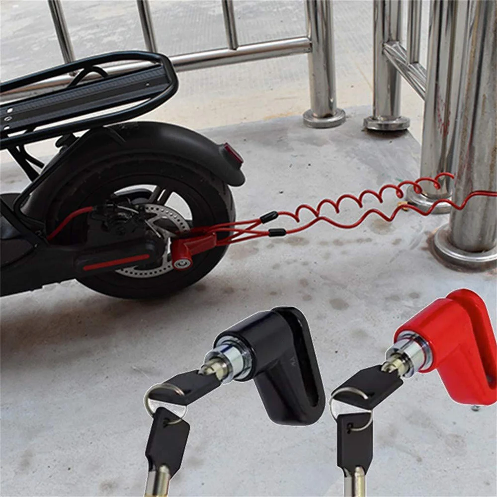 

Bicycle Lock Brake Disk Steel Wire For Xiaomi Mijia M365 Scooter Motorcycle Bike Wheels Safety Cycling Lock With Rope Reminder