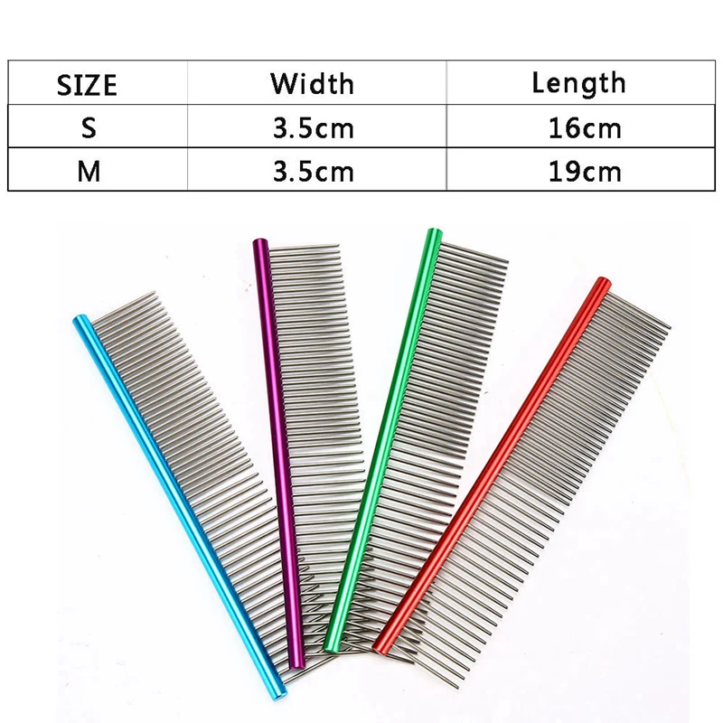 Stainless Steel Comb For Dogs Hair Removal Brush For Dog Cat Furminators Pet Grooming (11)