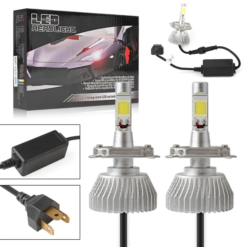 

1Pair! 30W 2200LM H4 Vehicle Auto Car LED Light Headlight Bulb Hi/Lo Beam Head Lamp Kit 6000k White
