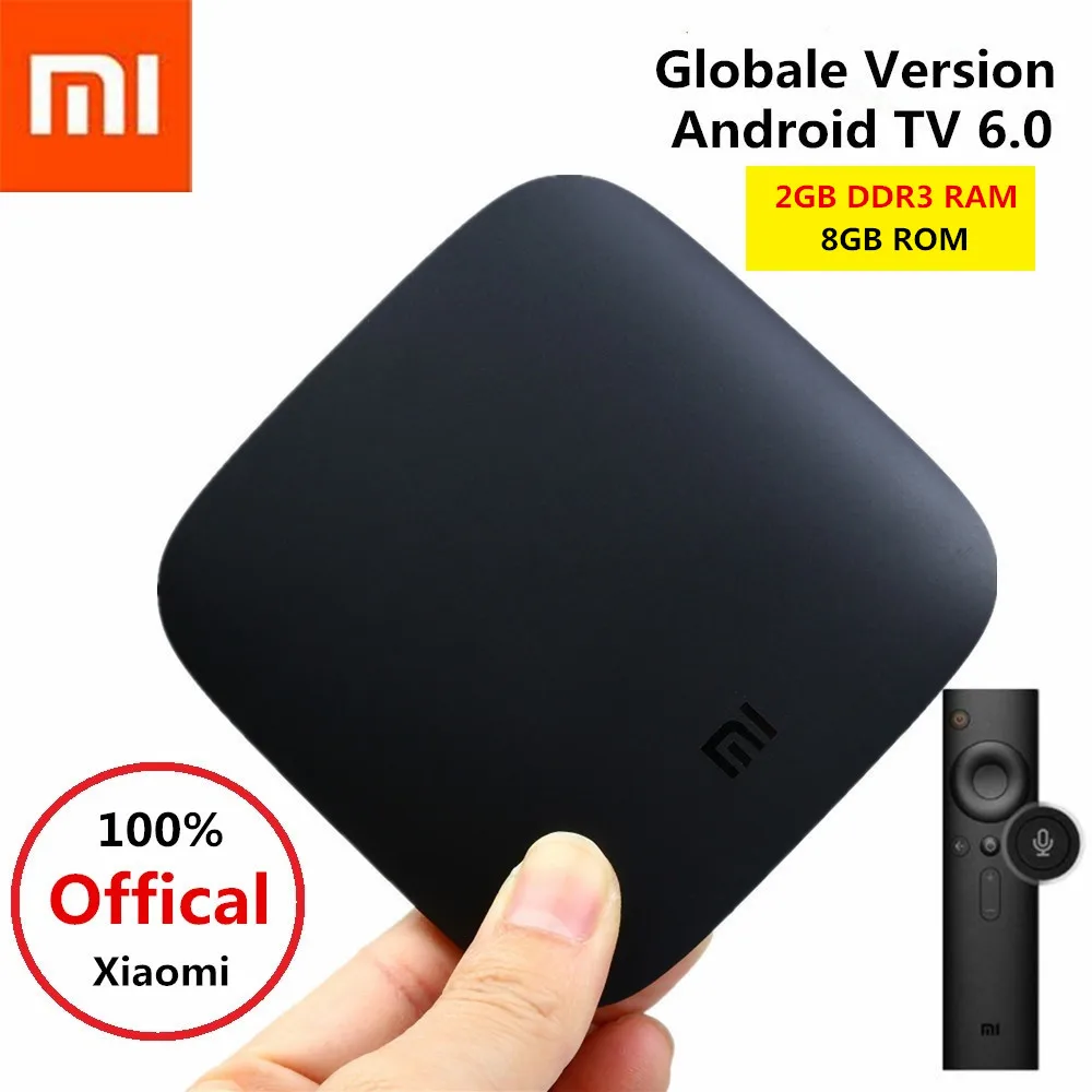 Глобальная версия Xiaomi Mi коробка 3 Android ТВ 4 К 60fps Amlogic ядра Smart Box 6 0 64Bit Wi-Fi Декодер